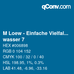 Farbcode: M Loew - Einfache Vielfalt - wasser 7 | qconv.com