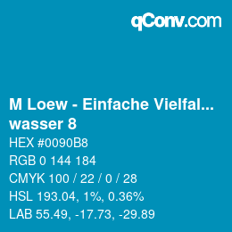 Código de color: M Loew - Einfache Vielfalt - wasser 8 | qconv.com