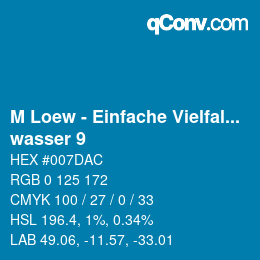 Color code: M Loew - Einfache Vielfalt - wasser 9 | qconv.com