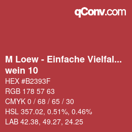 Code couleur: M Loew - Einfache Vielfalt - wein 10 | qconv.com