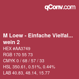 Código de color: M Loew - Einfache Vielfalt - wein 2 | qconv.com