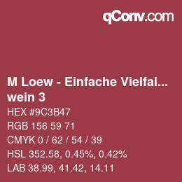 Code couleur: M Loew - Einfache Vielfalt - wein 3 | qconv.com