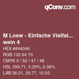 Code couleur: M Loew - Einfache Vielfalt - wein 4 | qconv.com