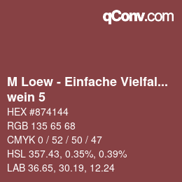 Color code: M Loew - Einfache Vielfalt - wein 5 | qconv.com