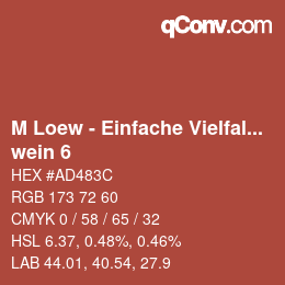 Color code: M Loew - Einfache Vielfalt - wein 6 | qconv.com