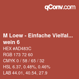 Código de color: M Loew - Einfache Vielfalt - wein 6 | qconv.com