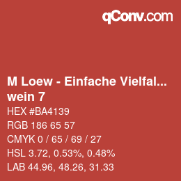 Código de color: M Loew - Einfache Vielfalt - wein 7 | qconv.com