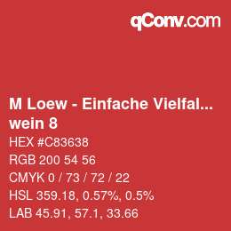 Code couleur: M Loew - Einfache Vielfalt - wein 8 | qconv.com