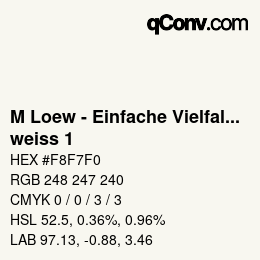 Code couleur: M Loew - Einfache Vielfalt - weiss 1 | qconv.com