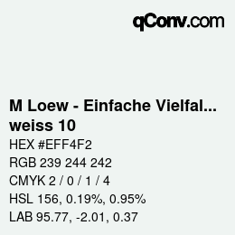 Farbcode: M Loew - Einfache Vielfalt - weiss 10 | qconv.com