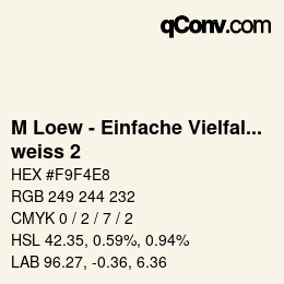 Farbcode: M Loew - Einfache Vielfalt - weiss 2 | qconv.com