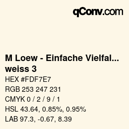 Code couleur: M Loew - Einfache Vielfalt - weiss 3 | qconv.com