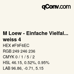 Farbcode: M Loew - Einfache Vielfalt - weiss 4 | qconv.com