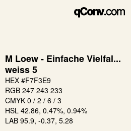 Farbcode: M Loew - Einfache Vielfalt - weiss 5 | qconv.com