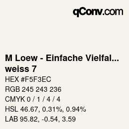 Farbcode: M Loew - Einfache Vielfalt - weiss 7 | qconv.com