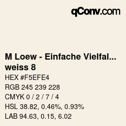 Código de color: M Loew - Einfache Vielfalt - weiss 8 | qconv.com