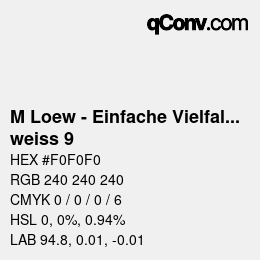 Code couleur: M Loew - Einfache Vielfalt - weiss 9 | qconv.com