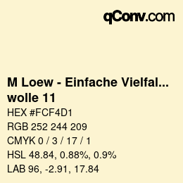 Code couleur: M Loew - Einfache Vielfalt - wolle 11 | qconv.com