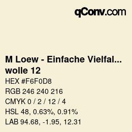 Farbcode: M Loew - Einfache Vielfalt - wolle 12 | qconv.com