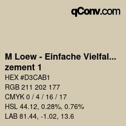 Farbcode: M Loew - Einfache Vielfalt - zement 1 | qconv.com