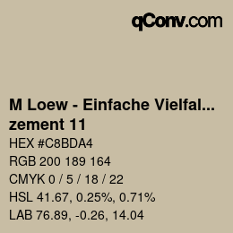 Código de color: M Loew - Einfache Vielfalt - zement 11 | qconv.com