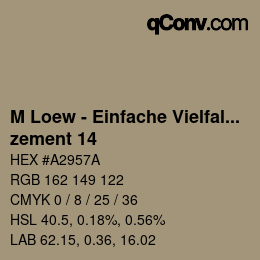 Código de color: M Loew - Einfache Vielfalt - zement 14 | qconv.com