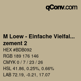 Farbcode: M Loew - Einfache Vielfalt - zement 2 | qconv.com