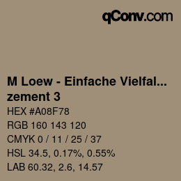 Farbcode: M Loew - Einfache Vielfalt - zement 3 | qconv.com