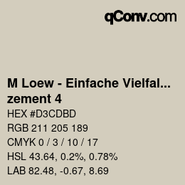 Code couleur: M Loew - Einfache Vielfalt - zement 4 | qconv.com