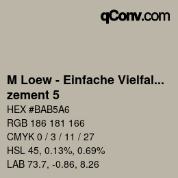 Código de color: M Loew - Einfache Vielfalt - zement 5 | qconv.com