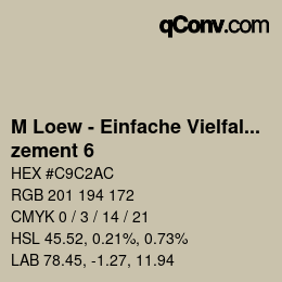 Farbcode: M Loew - Einfache Vielfalt - zement 6 | qconv.com