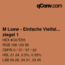 Color code: M Loew - Einfache Vielfalt - ziegel 1 | qconv.com