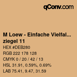 カラーコード: M Loew - Einfache Vielfalt - ziegel 11 | qconv.com