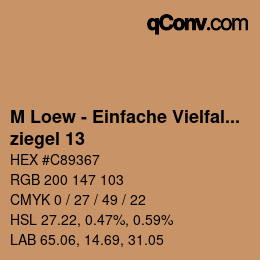 Color code: M Loew - Einfache Vielfalt - ziegel 13 | qconv.com