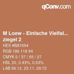 Color code: M Loew - Einfache Vielfalt - ziegel 2 | qconv.com