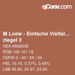Farbcode: M Loew - Einfache Vielfalt - ziegel 3 | qconv.com