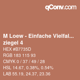 Color code: M Loew - Einfache Vielfalt - ziegel 4 | qconv.com