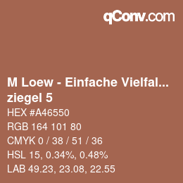 Farbcode: M Loew - Einfache Vielfalt - ziegel 5 | qconv.com