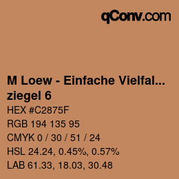 カラーコード: M Loew - Einfache Vielfalt - ziegel 6 | qconv.com
