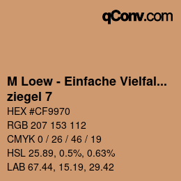 Color code: M Loew - Einfache Vielfalt - ziegel 7 | qconv.com