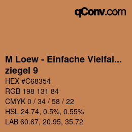 カラーコード: M Loew - Einfache Vielfalt - ziegel 9 | qconv.com