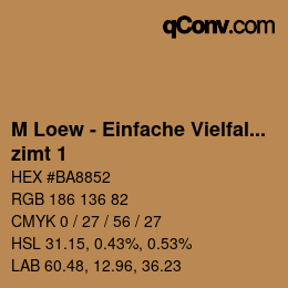 颜色代码: M Loew - Einfache Vielfalt - zimt 1 | qconv.com