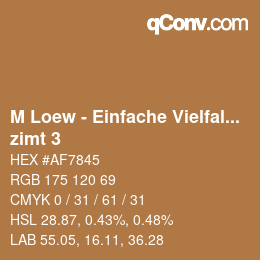 Código de color: M Loew - Einfache Vielfalt - zimt 3 | qconv.com