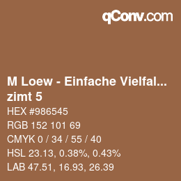 Farbcode: M Loew - Einfache Vielfalt - zimt 5 | qconv.com