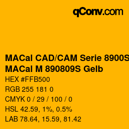 カラーコード: MACal CAD/CAM Serie 8900S - MACal M 890809S Gelb | qconv.com