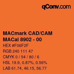 Código de color: MACmark CAD/CAM - MACal 8902 - 00 | qconv.com