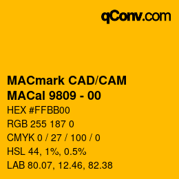 Farbcode: MACmark CAD/CAM - MACal 9809 - 00 | qconv.com