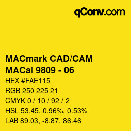 カラーコード: MACmark CAD/CAM - MACal 9809 - 06 | qconv.com