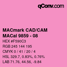 Código de color: MACmark CAD/CAM - MACal 9859 - 08 | qconv.com