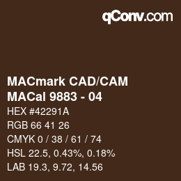 カラーコード: MACmark CAD/CAM - MACal 9883 - 04 | qconv.com